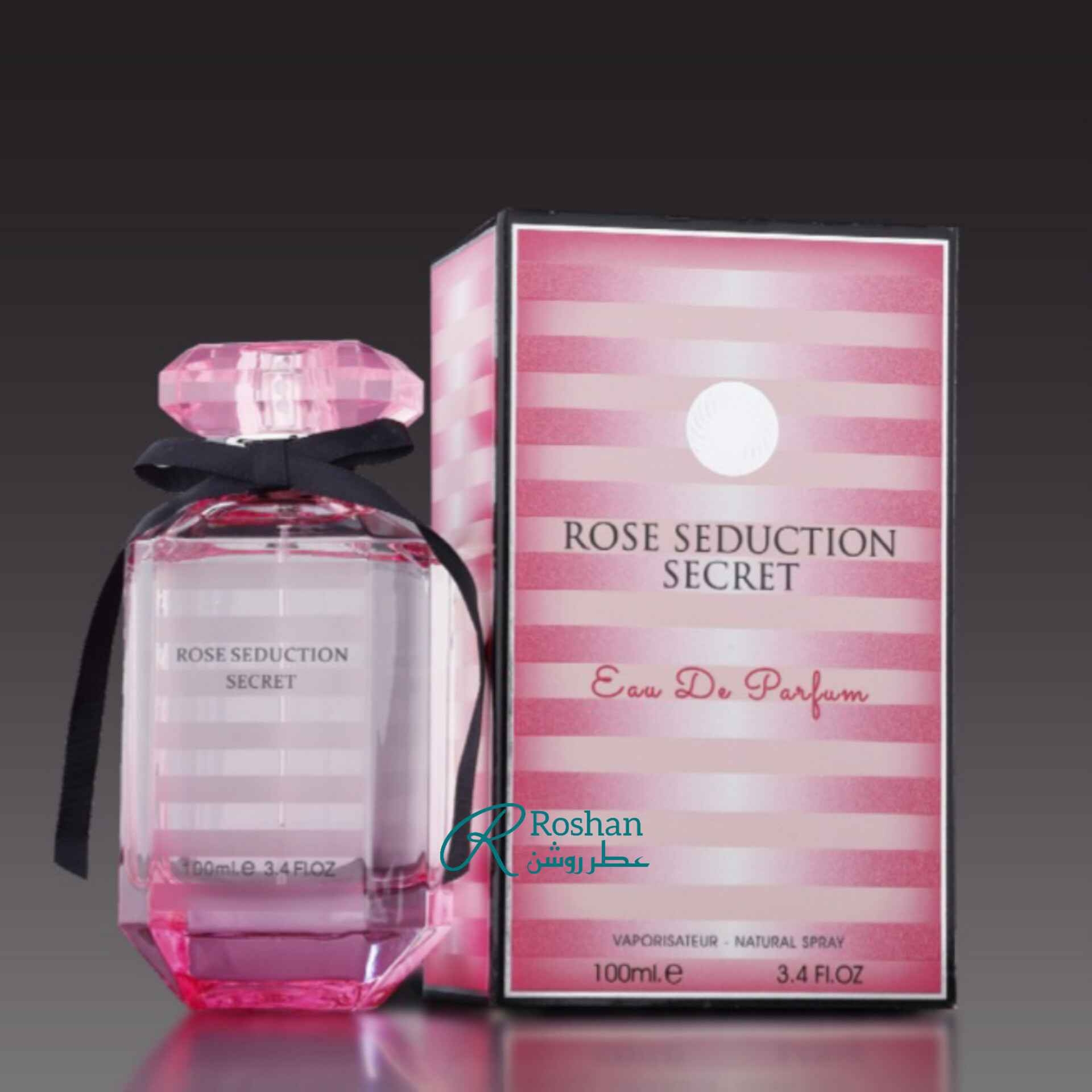 ادکلن rose seduction secret شرکت فرگرانس ورلد ، نسخه مشابه و مقرون به صرفه عطر Victoria secret bomb shell - زنانه -