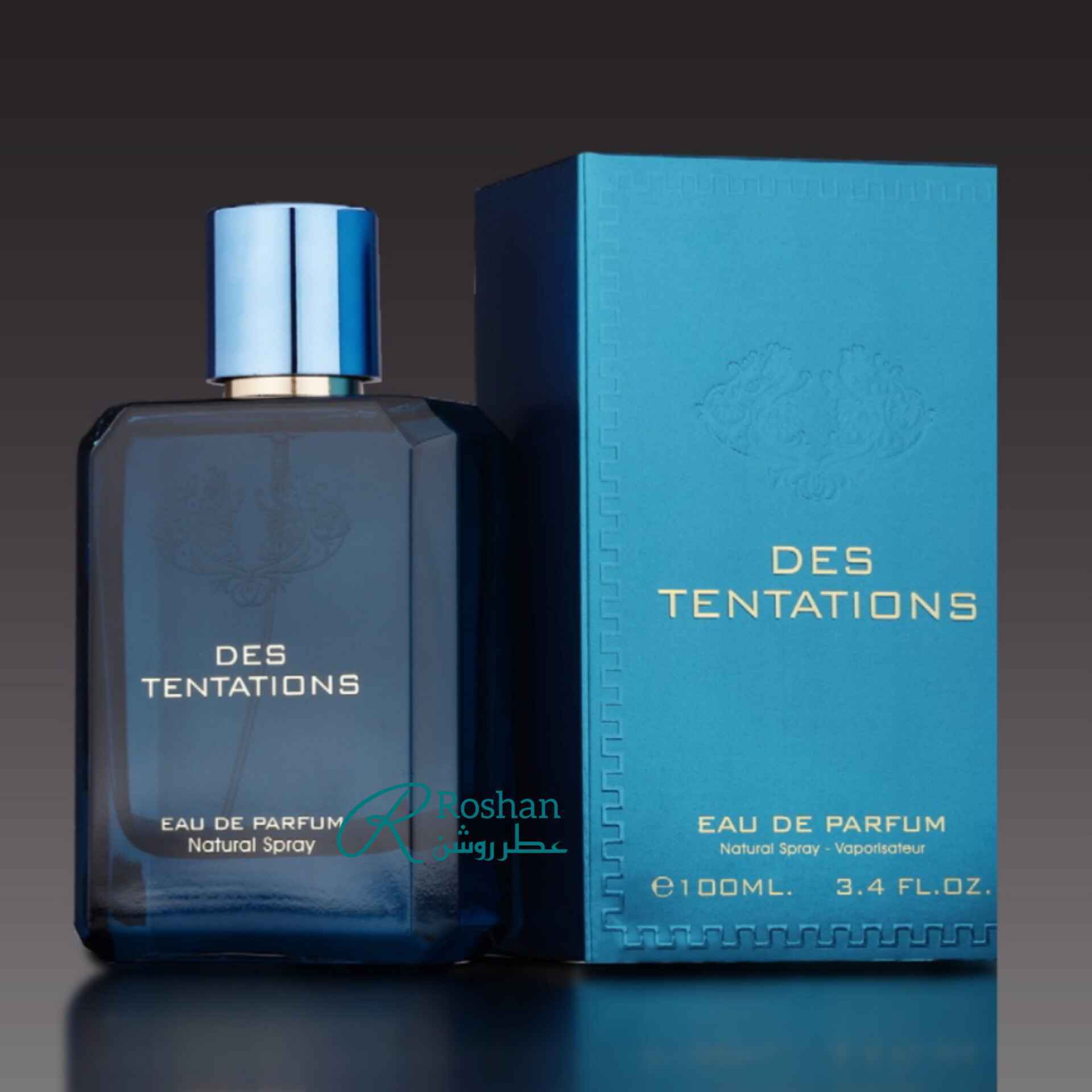 ادکلن des tantaion شرکت فرگرانس ورلد - نسخه مشابه و مقرون به صرفه عطر Versace eros - مردانه - رایحه تلخ و خنک - ۱۰۰ میل 