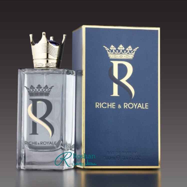 ادکلن Riche and royal شرکت فرگرانس ورلد ، نسخه مشابه و مقرون به صرفه عطر king k - مردانه - ۱۰۰ میل - گرم و تلخ