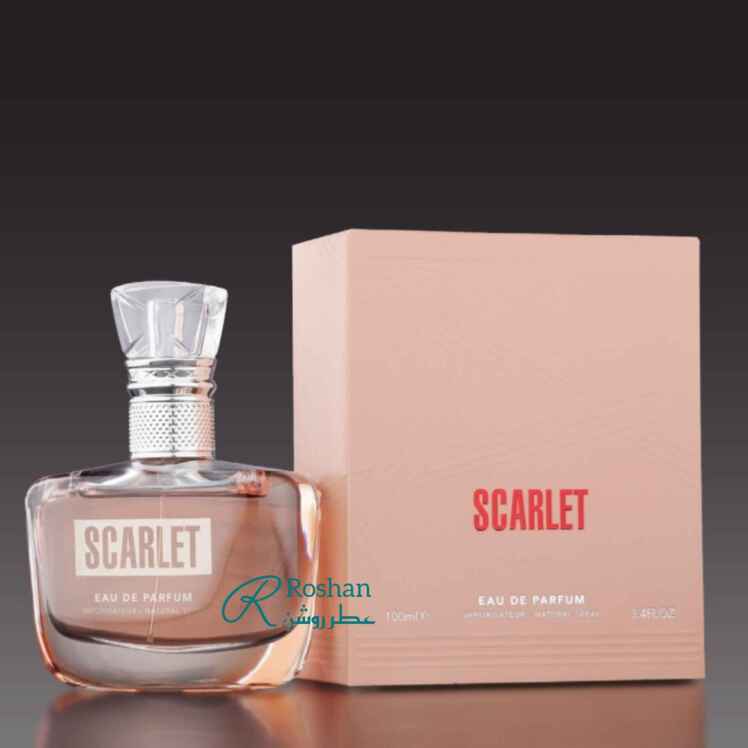ادکلن Scarlet شرکت فرگرانس ورلد ، نسخه مقرون به صرفه و مشابه عطر Scandal - رایحه گلی و میوه ای و شیرین - زنانه - ۱۰۰ میل