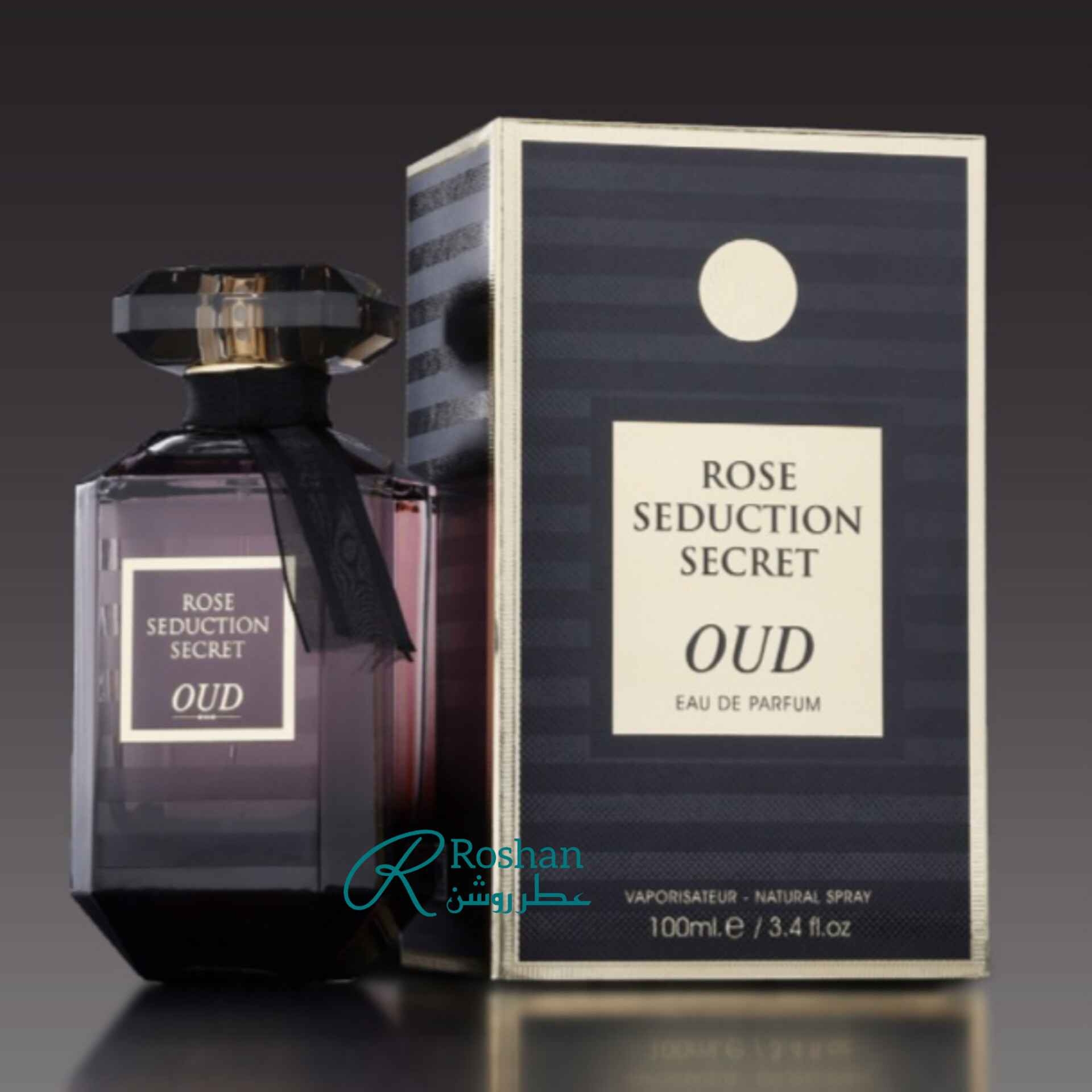 ادکلن rose oud شرکت فرگرانس ورلد ، نسخه مشابه و مقرون به صرفه عطر Victoria secret oud - زنانه - ۱۰۰ میل - رایحه گرم