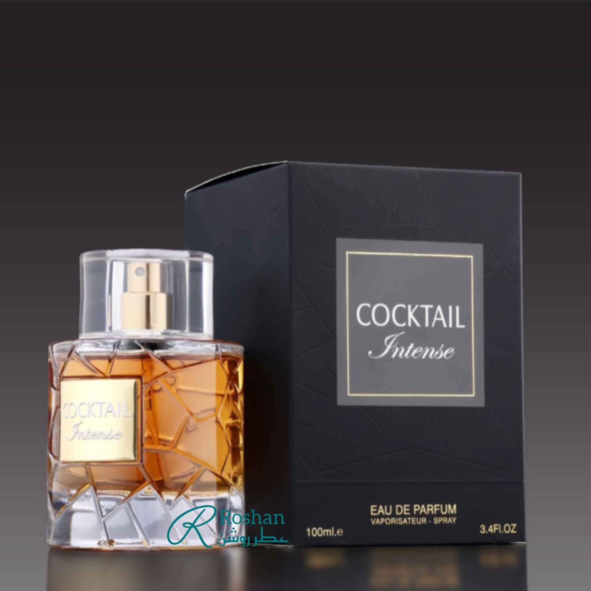 ادکلن cocktail intense شرکت فرگرانس ورلد ، نسخه مشابه و مقرون به صرفه عطر angels share - زنانه - ۱۰۰ میل - رایحه گرم