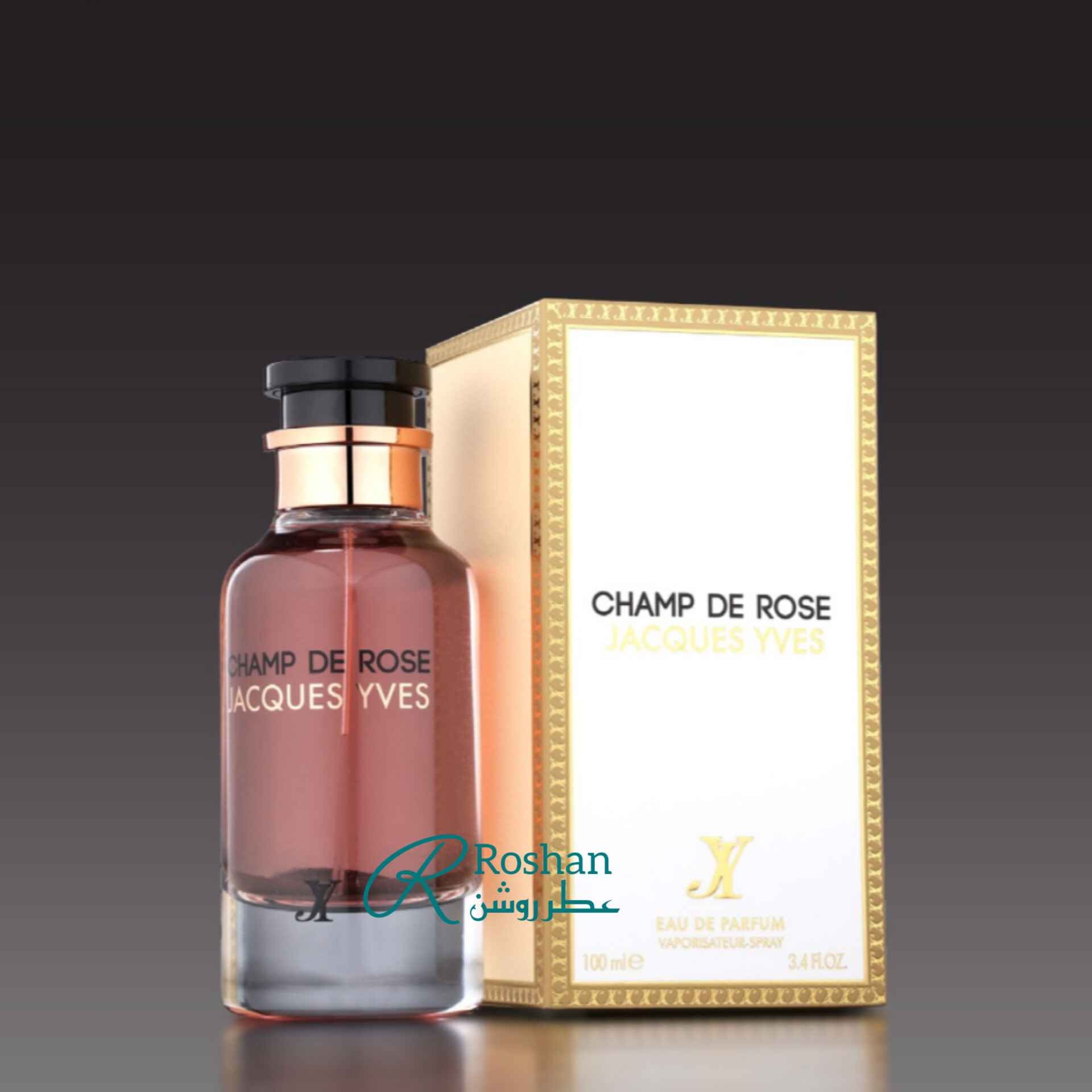 ادکلن champ de rose شرکت فرگرانس ورلد ،نسخه مشابه و مقرون به صرفه عطر rose de vent - زنانه - گرم و شیرین - ۱۰۰ میل